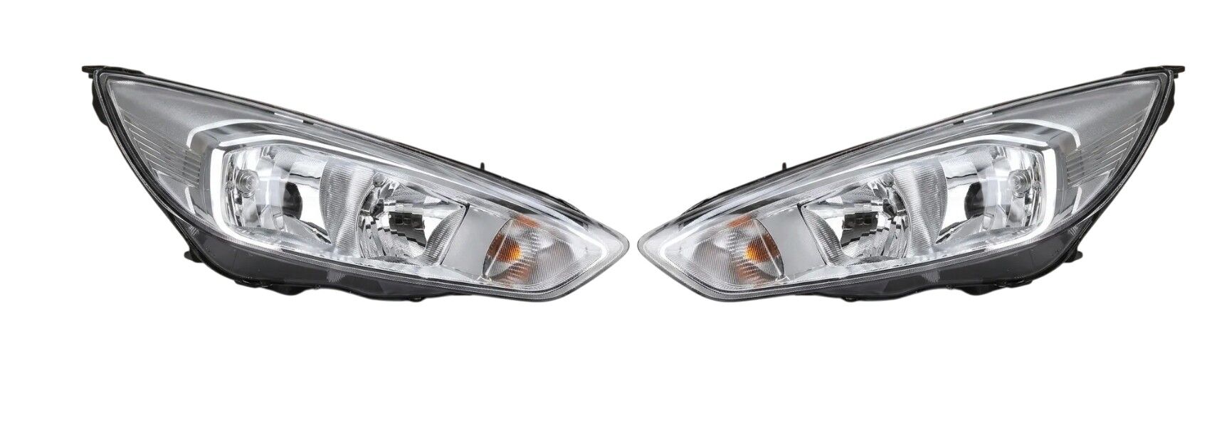 Ford Focus MK3.5 (2015-2018) Ön Far Takımı Krom Zemin Halojen DEPO F1EB13W029AEB