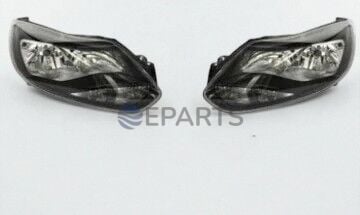 Ford Focus MK3 Ön Far Lamba Takım Sağ Sol 2 Adet Siyah Zemin 2012-2014