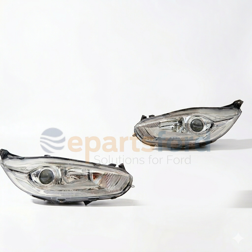 Ford Fiesta Ön Far Takımı Mercekli & Ledli Komple (2013-2017) - Sağ ve Sol Set