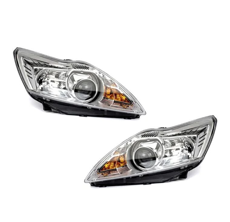 Focus mk 2,5  2009-2011 Krom Zemin Mercekli ön Far lamba  Takımı (Sağ+Sol)