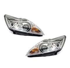 Focus mk 2,5  2009-2011 Krom Zemin Mercekli ön Far lamba  Takımı (Sağ+Sol)