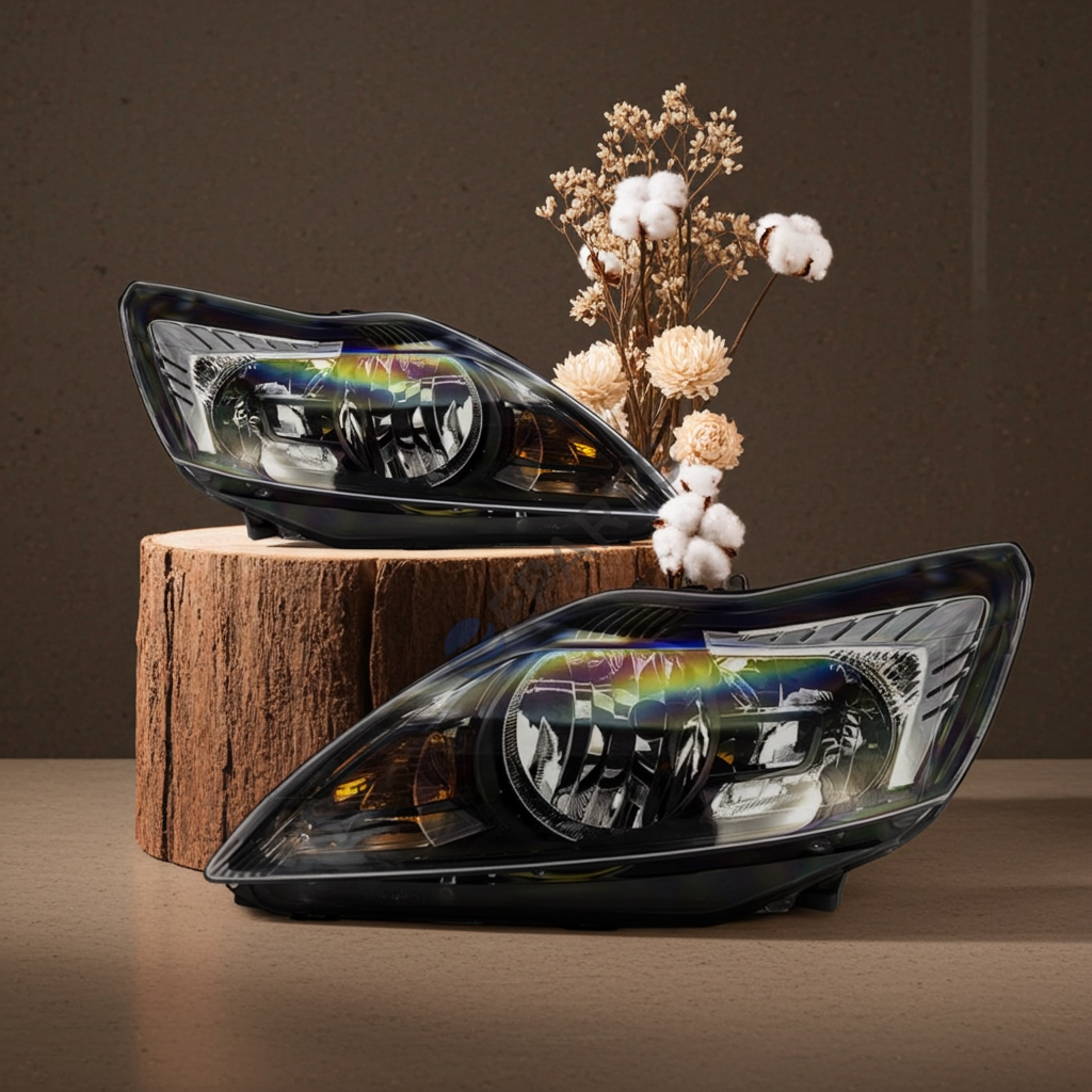 Ford Focus MK2.5 Ön Far Lamba Takımı Sağ Sol Siyah Zemin 2009-2011