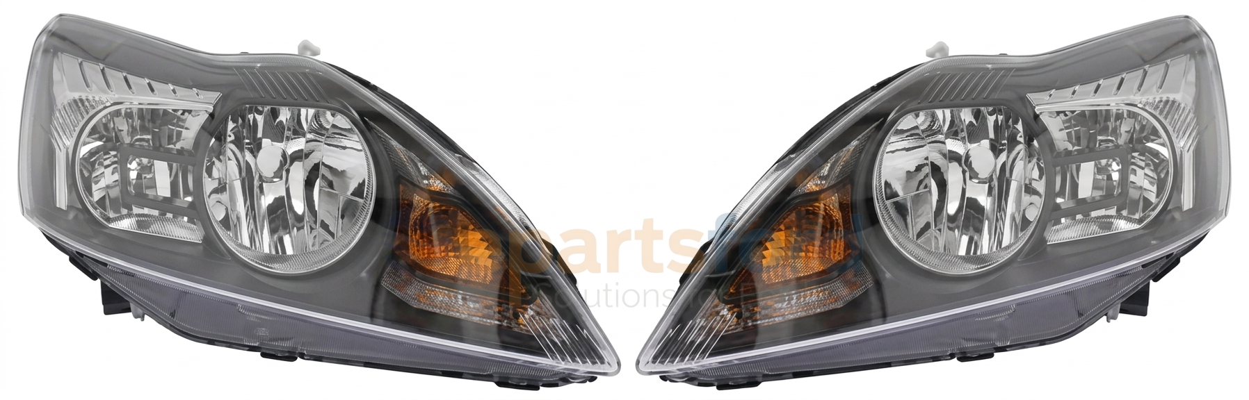 Ford Focus MK2.5 Ön Far Lamba Takımı Sağ Sol Siyah Zemin 2009-2011