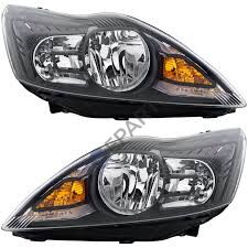Ford Focus MK2.5 Ön Far Lamba Takımı Sağ Sol Siyah Zemin 2009-2011