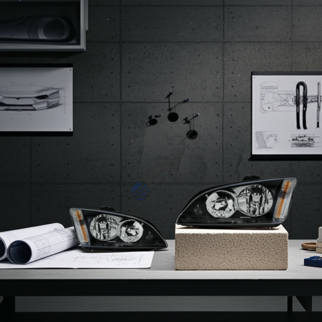 Ford Focus MK2 Sol Ön Far Siyah 2005-2008