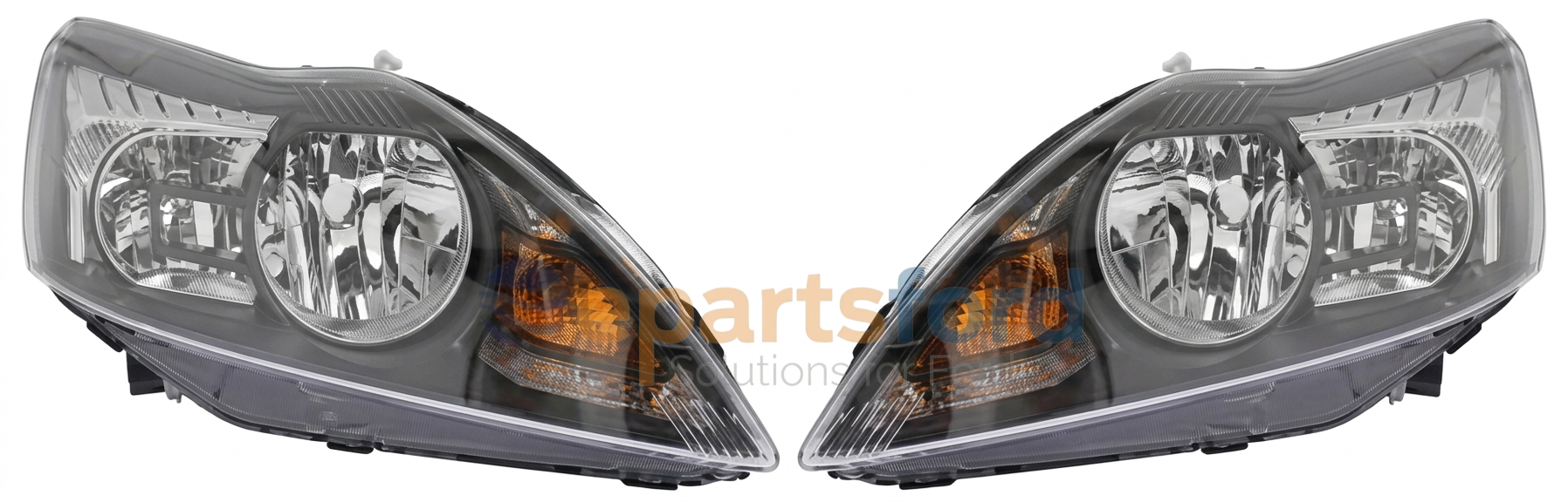 Ford Focus MK2.5 Ön Far Lamba Takımı Sağ Sol Siyah Zemin 2009-2011