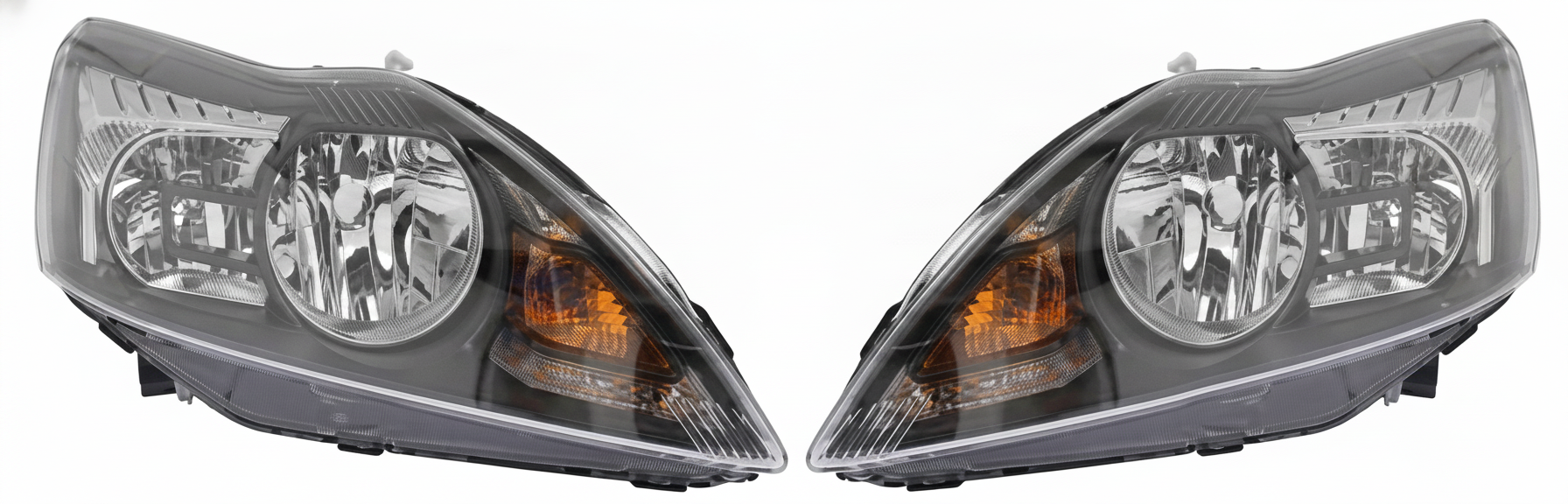 Ford Focus MK2.5 Ön Far Lamba Takımı Sağ Sol Siyah Zemin 2009-2011